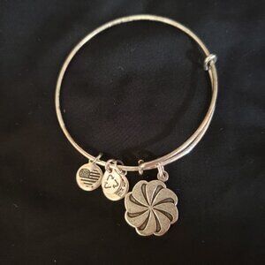 Alex and Ani Eternity Symbol Silver Charm  Bangle.  356